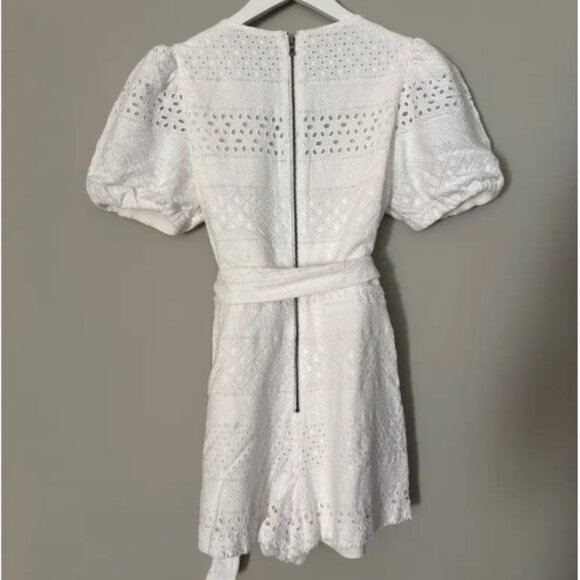 Paulina Eyelet Wrap Romper - Picture 4 of 5